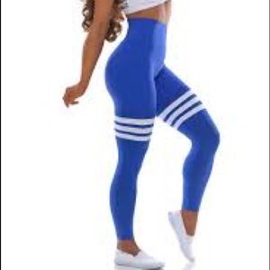 Bombshell high waist thigh high leggings royal